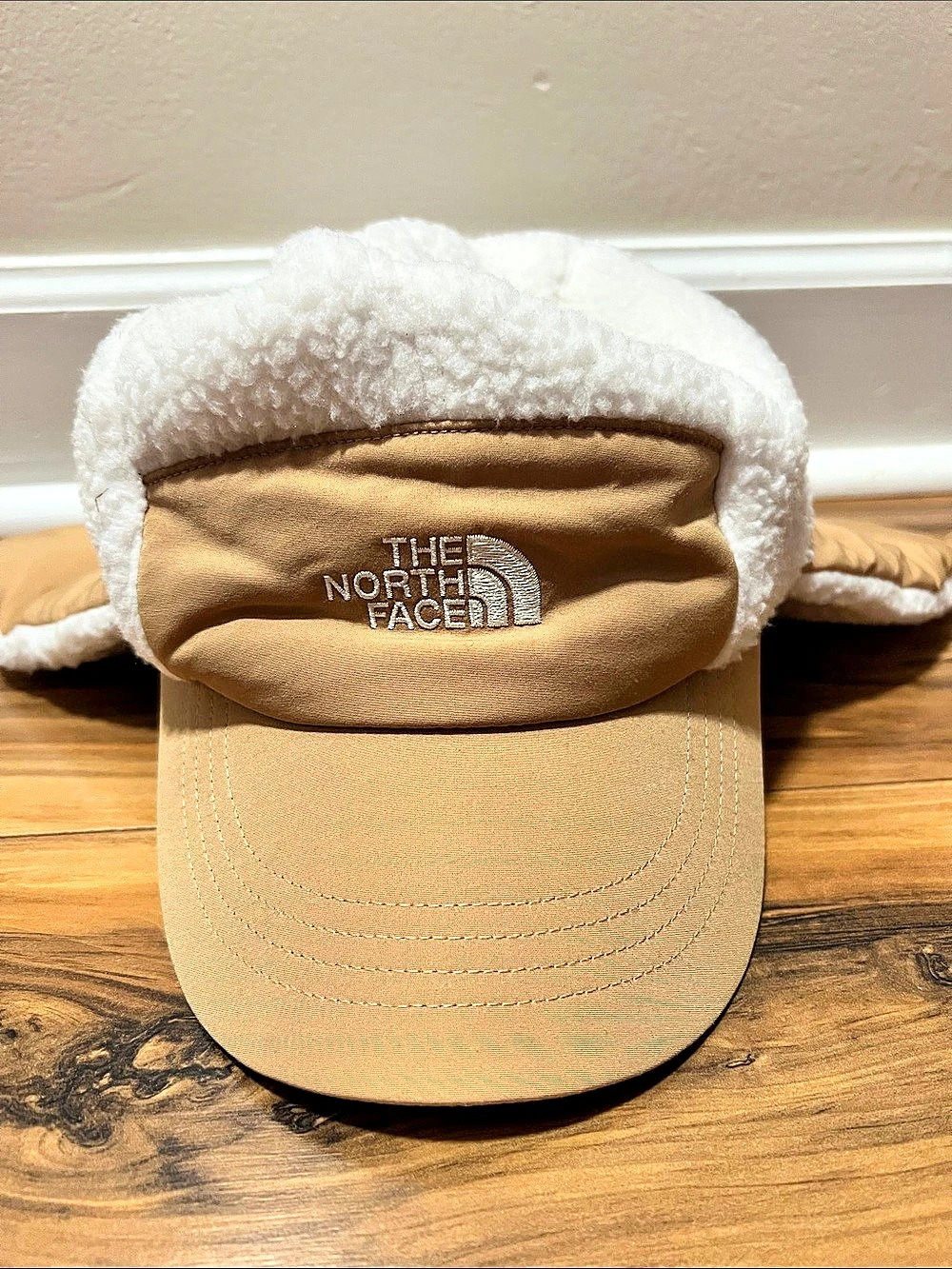 The North Face Cragmont Fleece Trapper Fleece Trapper Hat Brown & White Size S/M